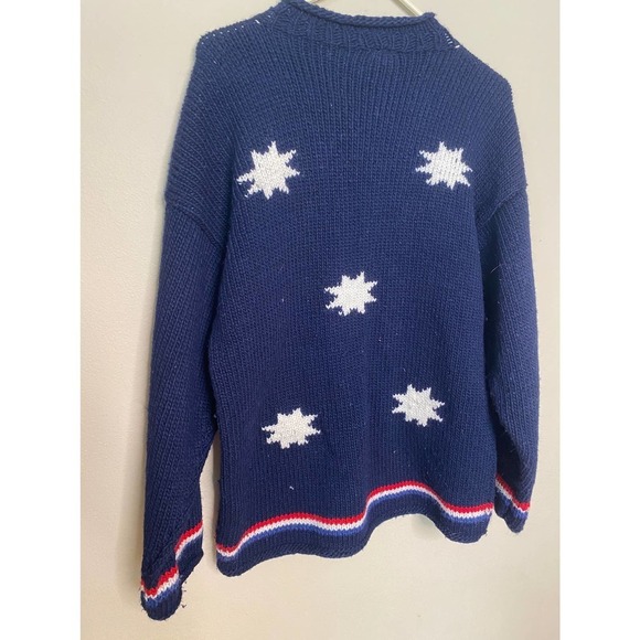 VINTAGE Wool American Classic Blue Sweater - Picture 7 of 10